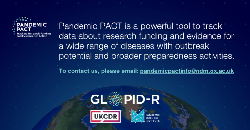 Data on research funding & clinical evidence is crucial for an R&D ecosystem to respond to future outbreaks & achieve the #100DaysMission. The new pandemicpact.org does just that, enabling understanding of R&D capacity for informed funding, prioritisation & partnerships 💻