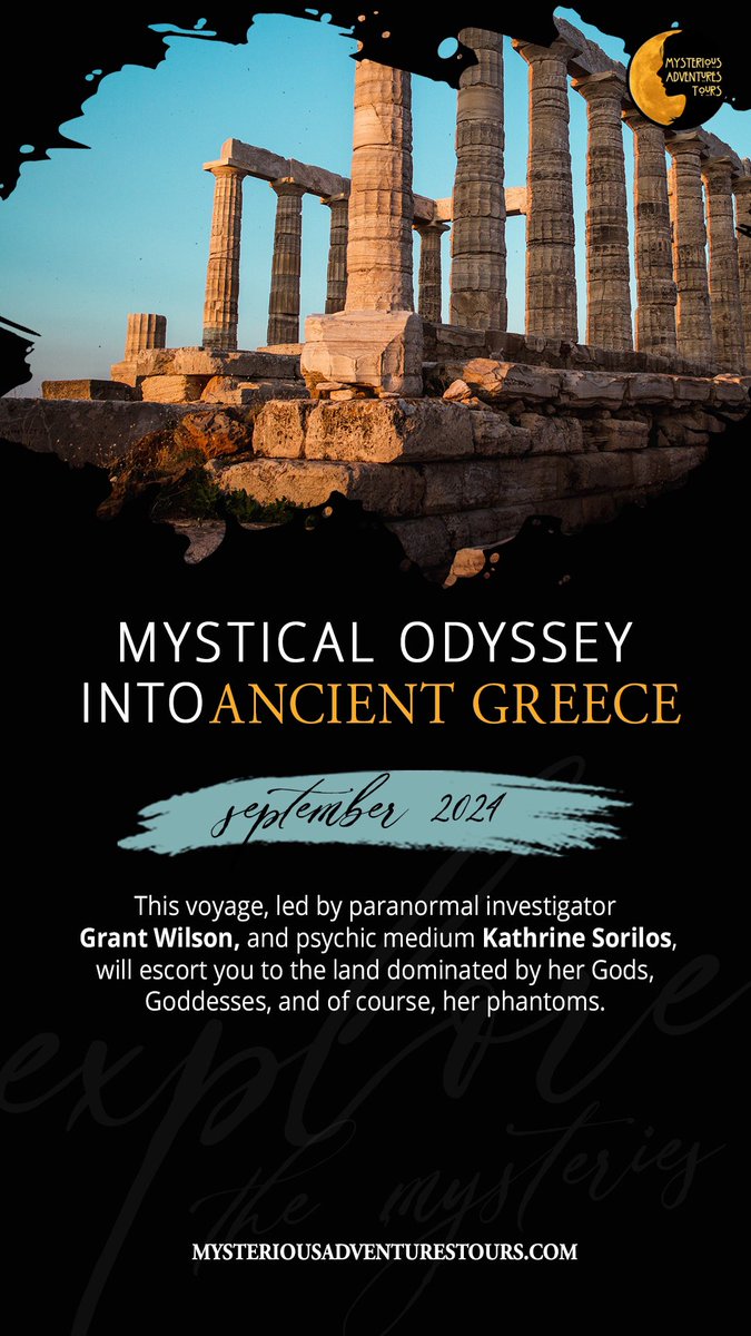 Join Reanna & I in Greece as we discover ancient mysteries and investigate haunted locations together with you! Head to MysteriousAdventuresTours.com for more! #travel #greece #paranormal #ghosts #grantwilson #investigation #ghosthunters