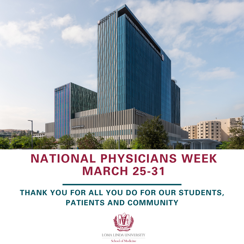 LLUMedSchool's tweet photo. Honoring and celebrating our incredible faculty physicians! 🩺👩‍⚕️👨‍⚕️

#NationalPhysiciansWeek #LLUH #LomaLinda #LLUSMProud https://t.co/5NwyDjELmy
