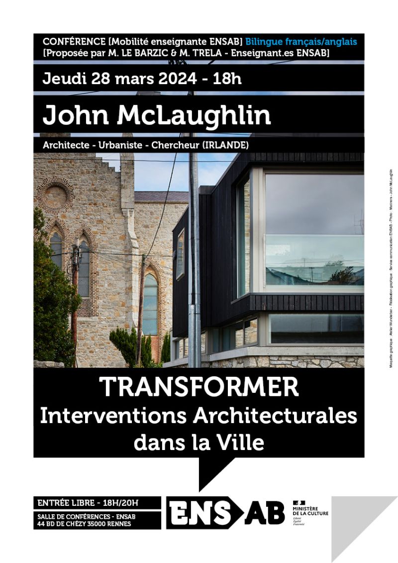 John is giving a talk in French on Thursday at the Ecole Nationale Superieure d'Architecture de Bretagne in Rennes. Si vous etes dans le coin..