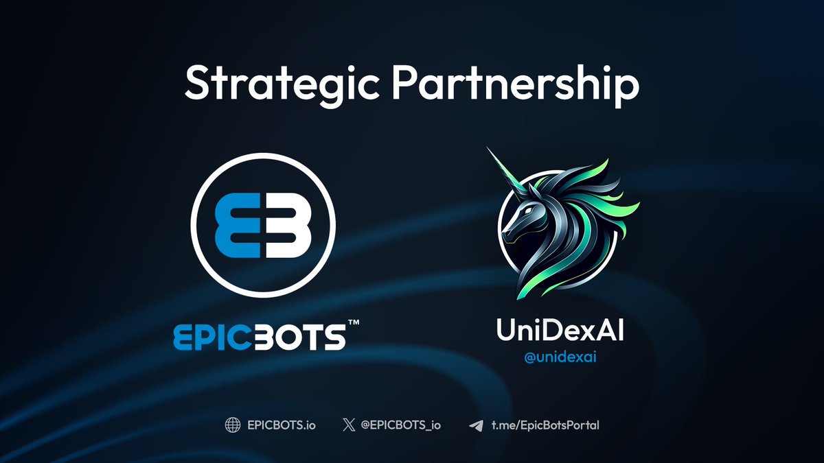 We are proud to present our #EPIC #Partnership with @unidexai! Combining our strength with a talented team in technology and solid connections, we share the same vision and move on towards new levels of quality. Check out: unidexai.io #CryptoNews #CryptoCommunity…