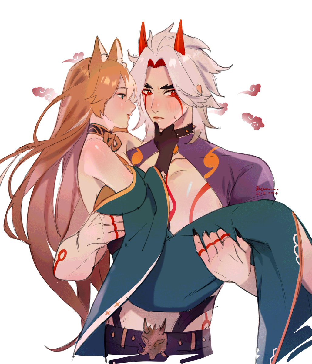5B_bebenn's tweet photo. Aww, my boi 💗✨
IDK what tag I should go, It's Hina x Itto 🥺 Is it the same as #gorouitto ? sr if I missed 💦💦
#aratakiitto #gorou #Genshinfanart #原神 https://t.co/liB24iMFxT