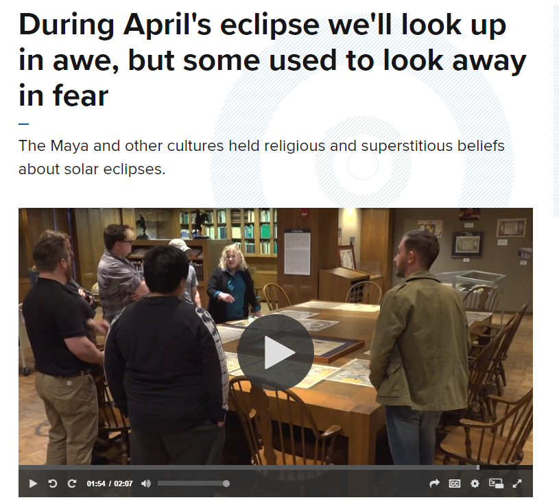 utalibarts's tweet photo. Ahead of #eclipse2024, Watch as Dr. Kim Breuer and Evan Spencer discuss UTA Special Collections and celestial maps.
https://t.co/uDZl3S6zVf

#LiberalArtsMavericks #UTALibArts @UTArlington https://t.co/qxfRWLVGpq