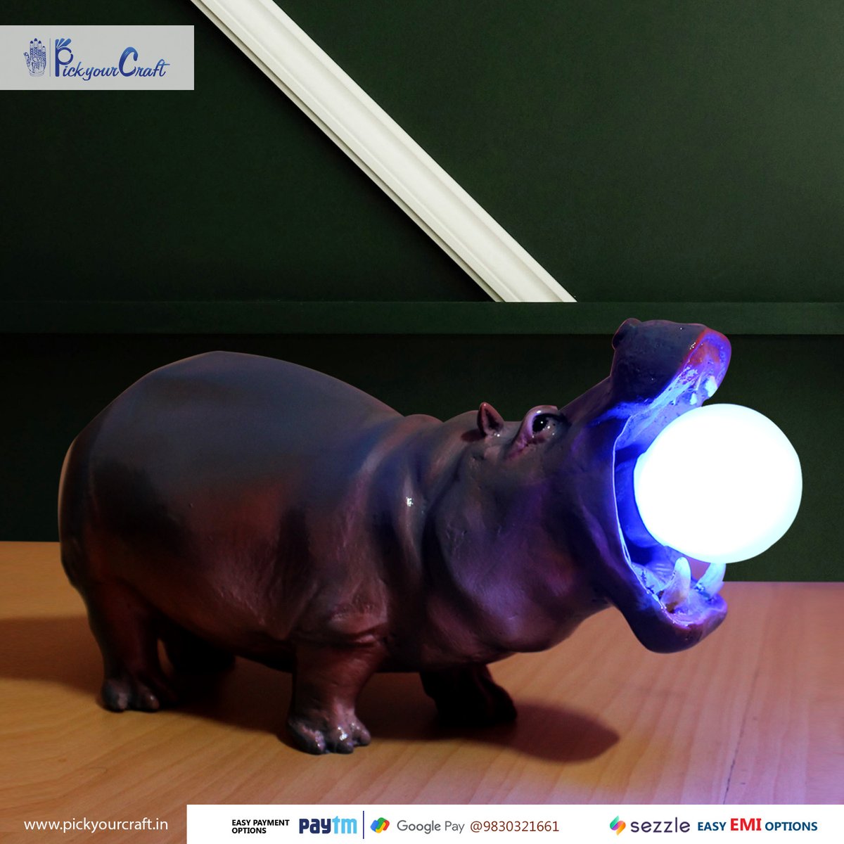 Hippopotamus table lamp.
Shop Now-
pickyourcraft.in/lightweight_hi…
#Handmadedilse #Atmanirbhar
#addcolourstoyourspace #handmadewithlove #Gifts
#love #giftideas2024 #lampshades