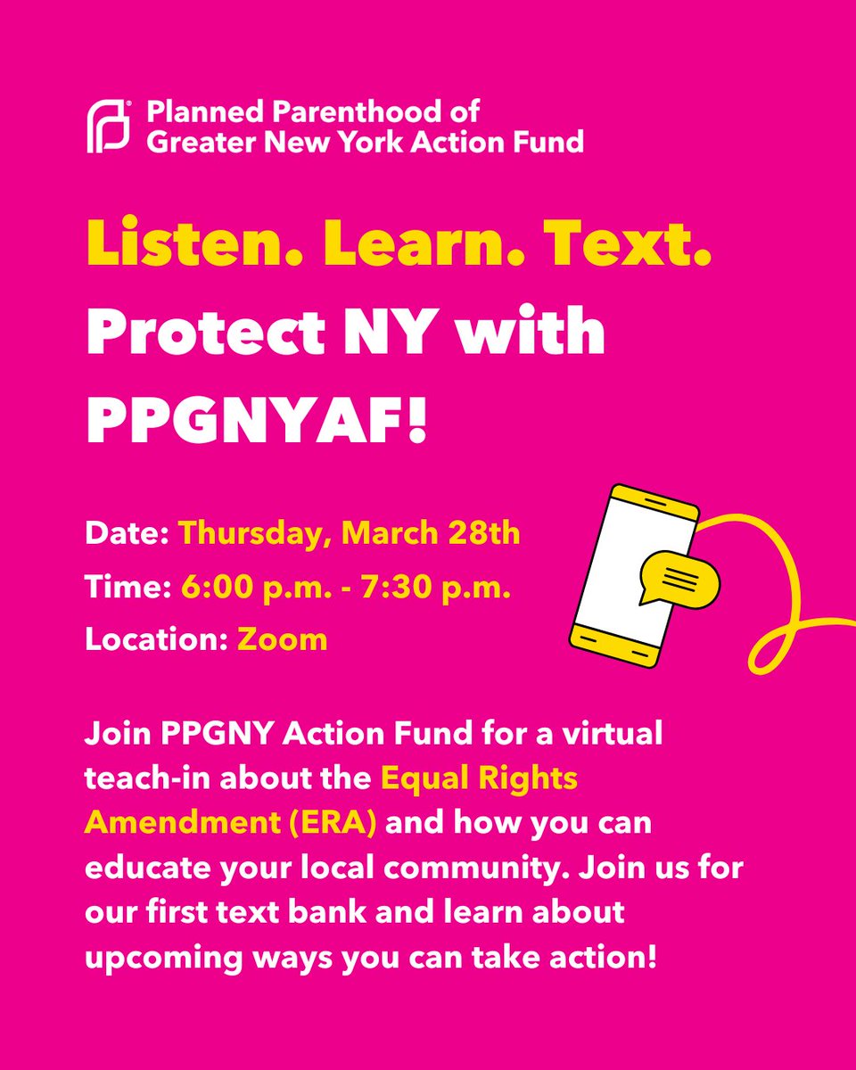 We have the chance to make history in NY this November, enshrining the ERA into our state's constitution. Learn more with us at our upcoming virtual teach-in, this Thursday! Registration is still open: bit.ly/4at2s9P