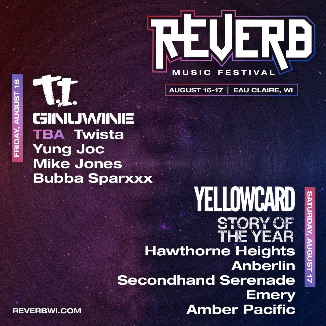 You betcha we love the badger state, that’s why we’re heading back to WI for Reverb Music Festival on Sat, August 17th.