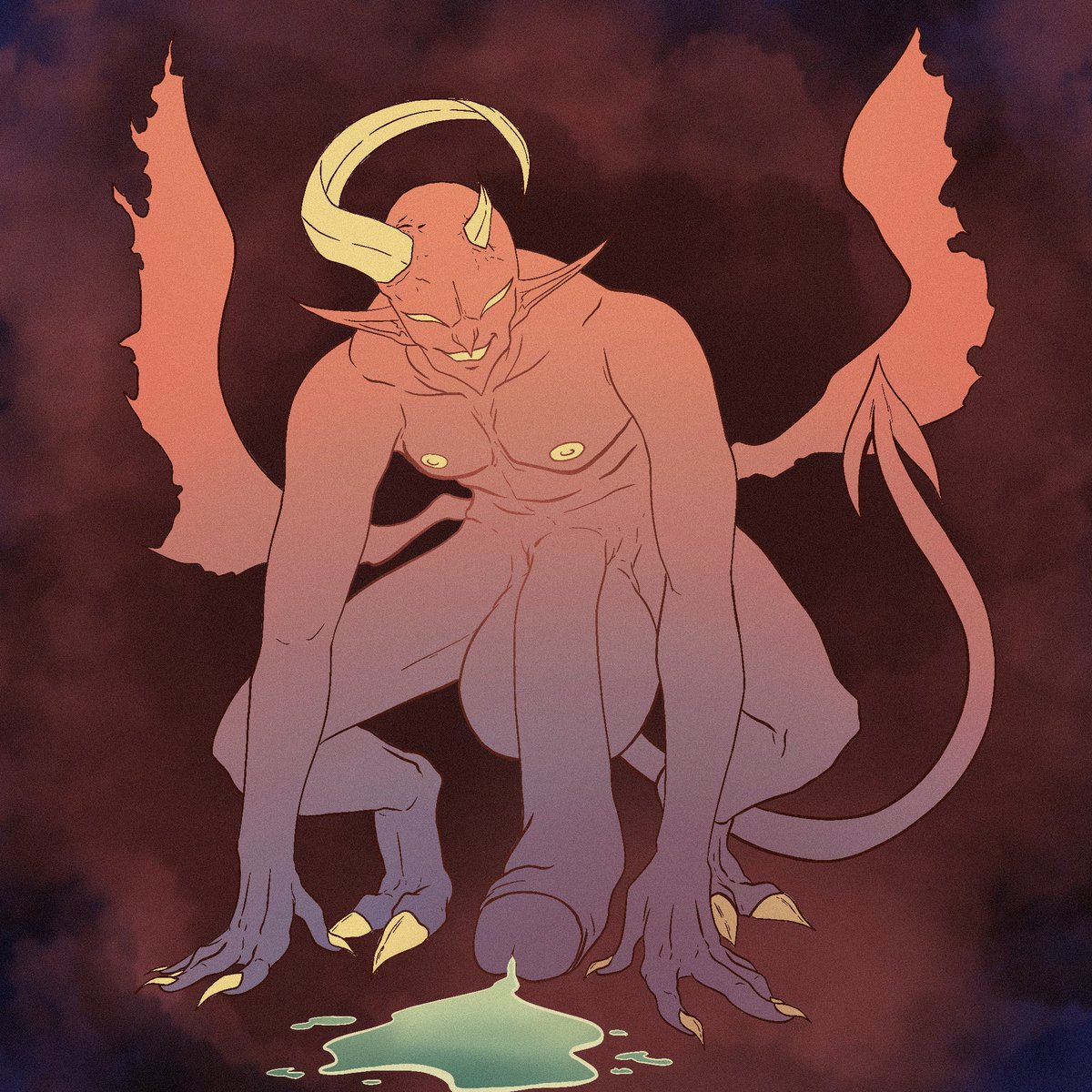 badJOKEart's tweet photo. Hopping on the demon train 😈 

If you see this post a demon! https://t.co/7EquHQ4ykd