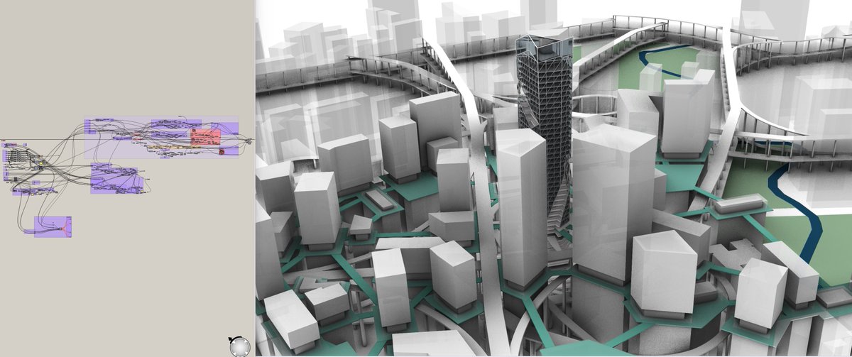 CPU:Ai (@cpu_ai_atelier) on Twitter photo A computational tool for generating a new building-scale typology of mobility hubs and an urban-scale metropolis with multilevel connections. <a href="/JamesJiang1201/">Chuyue Jiang (James)</a> <a href="/Irene_qp_fang/">Irene fang</a>
#codeyourowntools #complexurban #architecture #futures #sustainability #futurecities A computational tool for generating a new building-scale typology of mobility hubs and an urban-scale metropolis with multilevel connections. <a href="/JamesJiang1201/">Chuyue Jiang (James)</a> <a href="/Irene_qp_fang/">Irene fang</a>
#codeyourowntools #complexurban #architecture #futures #sustainability #futurecities