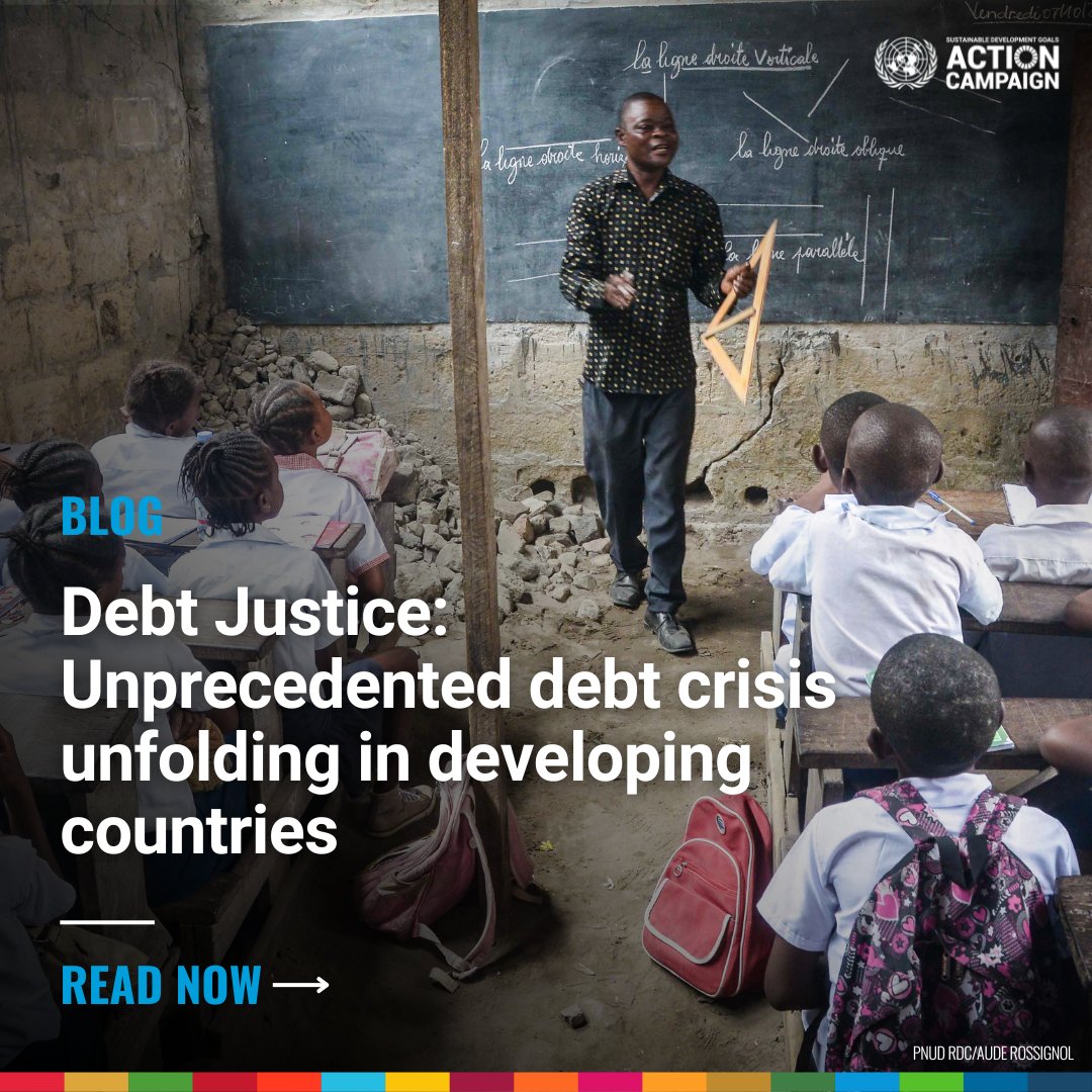 3.3B+ people globally are affected by debt servicing that prioritizes creditors over essential services like health & education. Hear from @antonioguterres, @volker_turk, @UNHumanRights, @UNCTAD & more about the importance of calling for debt justice: unsdgaction.medium.com/debtjustice-fd…