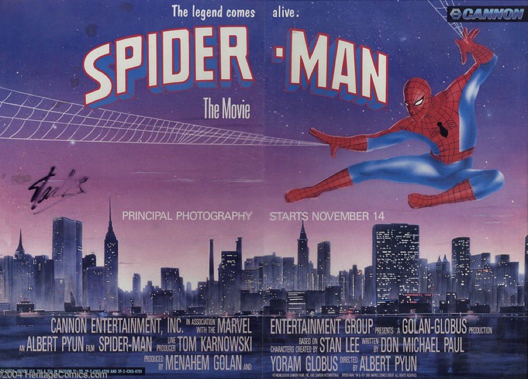 NeverMadeFilm's tweet photo. New episode! This week we spin a web back into the world of unmade SPIDER-MAN movies, exploring b-movie maverick Albert Pyun's almost-was adaptation in the late 1980s with screenwriter DON MICHAEL PAUL (Harley Davidson and the Marlboro Man). https://t.co/4miS9RBoyu