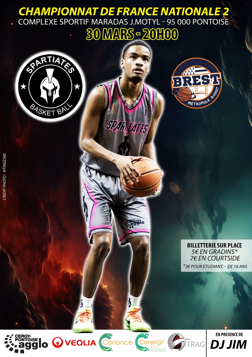 Les Spartiates affrontent Brest aux Maradas ce samedi aux Maradas !

Tamsir DIAGNE et sa team comptent poursuivre sur leur bonne dynamique.

#GoSpartiates ⚫️⚪️