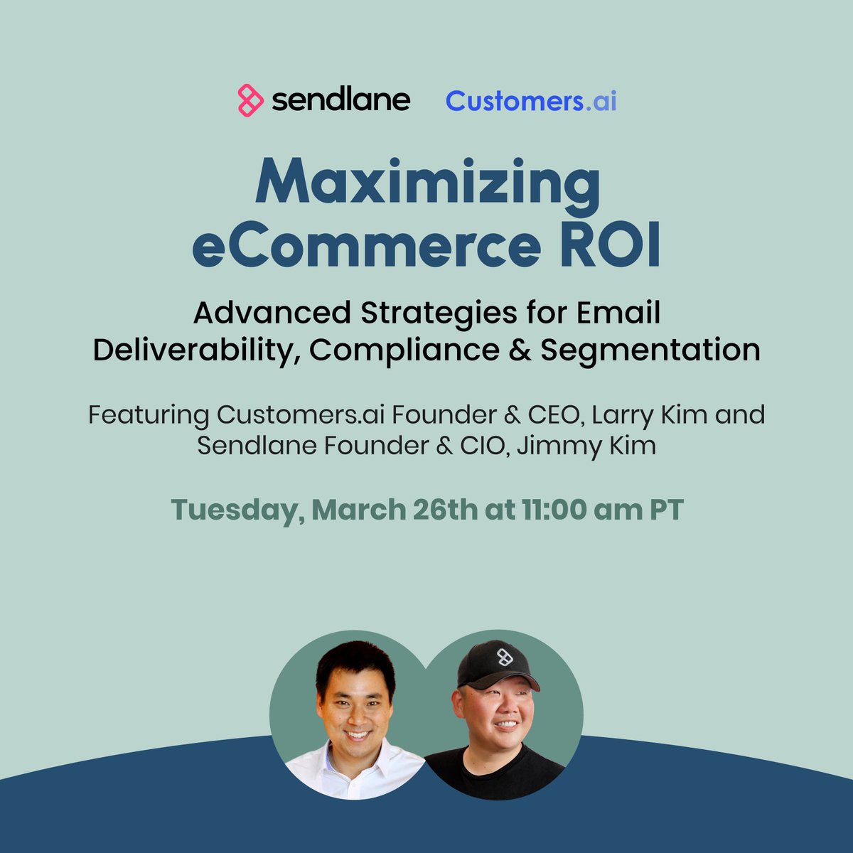 We often say, 'You can't miss this' but seriously...YOU CAN'T MISS THIS! @larrykim and @yojimmykim are going to give you exclusive insights, strategies, and trends that will shape the future of ecommerce. Two Kims. Tons of tips. Tomorrow at 2pm ET 🚀 learn.sendlane.com/ecom-ROI?utm_c…