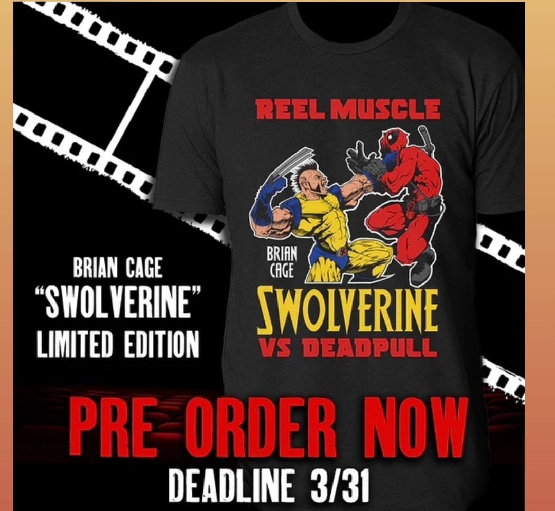 briancagegmsi's tweet photo. Pre order now
DEADLINE 3/31
#swolverine vs #deadpull
https://t.co/xGmqQxS5e0 https://t.co/pVnyQ8kebE