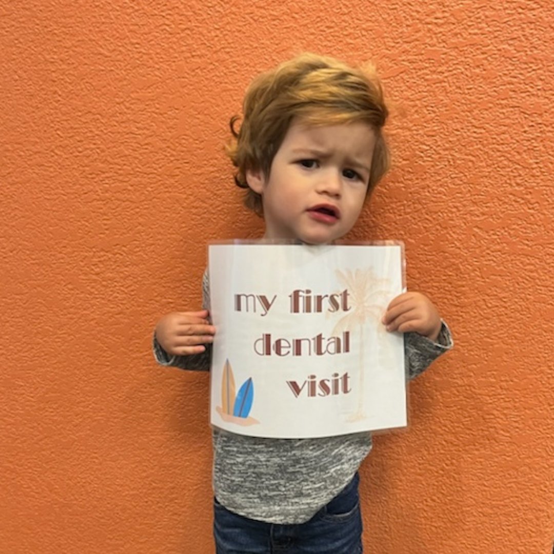 This handsome guy had the best first dental visit and we had so much fun meeting him! 😎