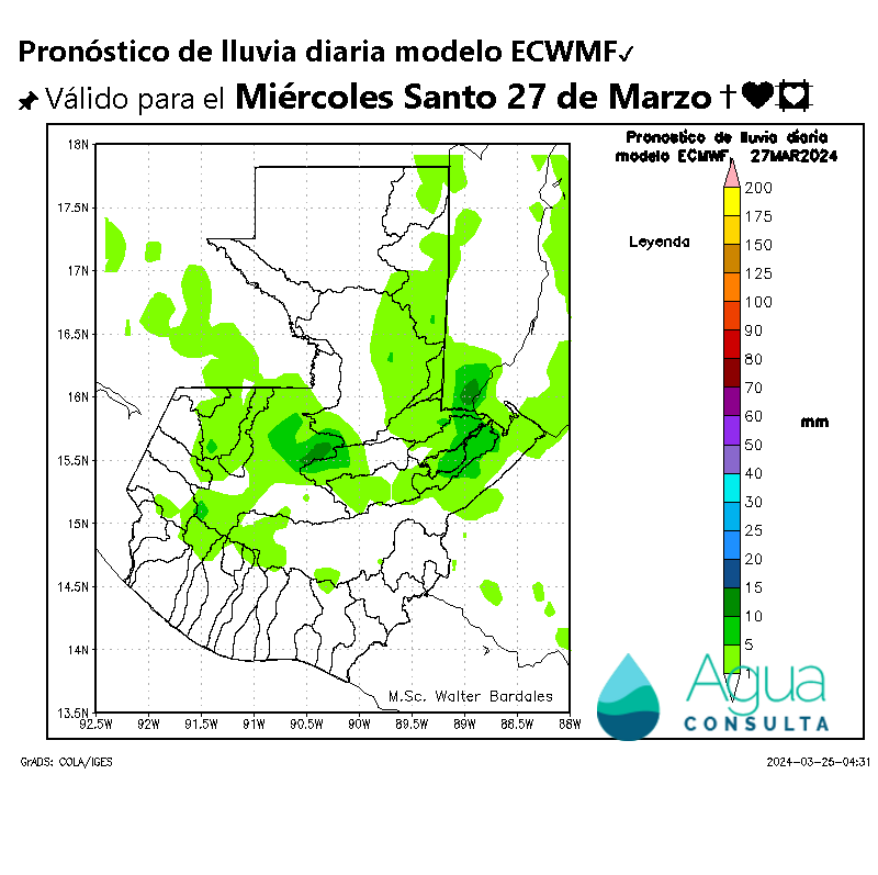 AlertaGt502's tweet photo. Pronóstico del tiempo para Semana Santa🇬🇹 🛐✝️

1📝MARTES: Anticiclón genera ambiente muy caluroso y seco, Baja Presión asociada a vaguada PreFrontal del #FF41 mantiene viento sur con aire muy cálido pero MIÉRCOLES dará paso al #FrenteFrio41 generando lluvias en la FTDN #ClimaGt https://t.co/jzi1DFt654