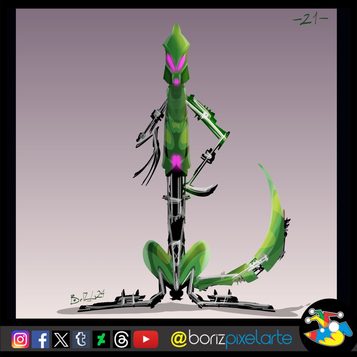 borizpixelarte's tweet image. March of robots 2024 21 #robotics #digital #roboticart #mech #futuretech #illustrator #illustrationartists #mechatronics #illustration #cybernetics #androids #cyberpunk #robotbuilder #robotlove #robot #design #art #marchofrobots #nftcommunity #marchofrobots2024 #nfts #nftart #nft