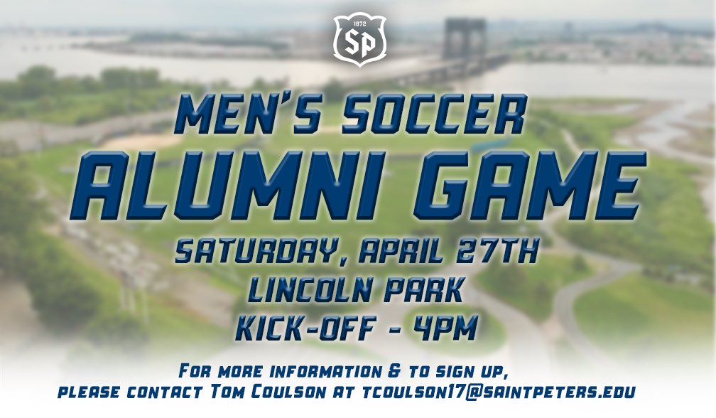 📣𝐀𝐥𝐮𝐦𝐧𝐢 𝐆𝐚𝐦𝐞!!📣 On Saturday, April 27th, Saint Peter’s Men’s Soccer will host an alumni game at 4 PM. The event will bring together former and current men’s soccer players for a day of quality soccer and social time. More details will follow! #StrutUp🦚