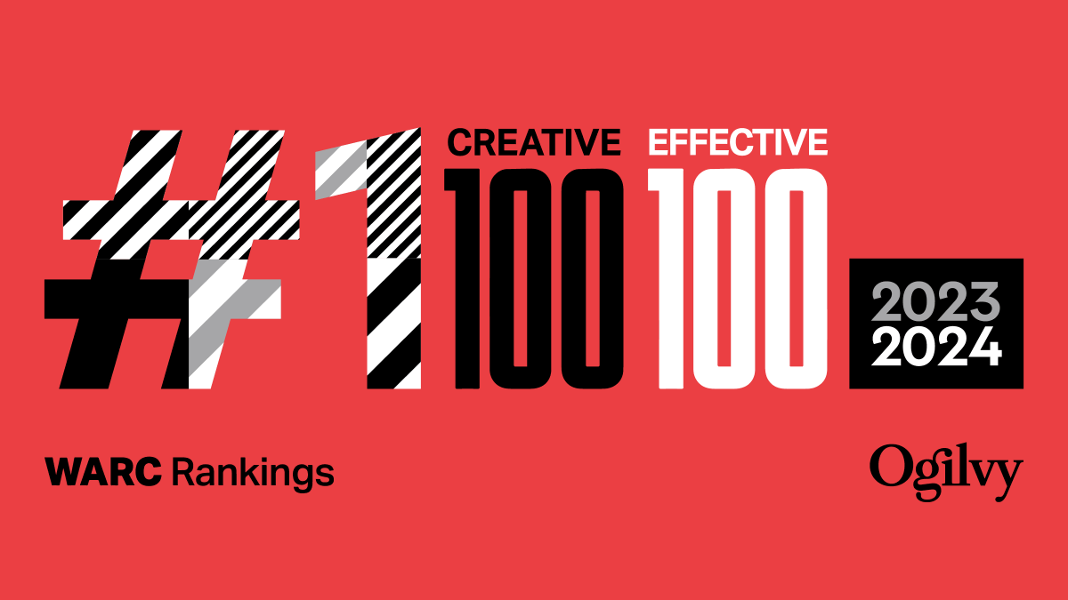 Proud to be the first network to lead both <a href="/WARCEditors/">WARC</a> #Creative100 &amp; #Effective100 two years in a row. A testament to #TeamOgilvy's strategic brilliance &amp; #BorderlessCreativity delivering impactful results for our clients. okt.to/Ygh74O