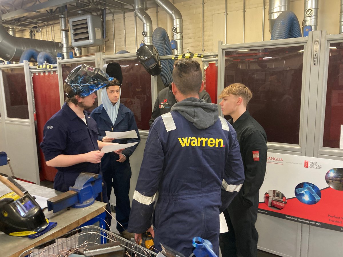 .@westsuffolk asked if we could send over a skilled member of our welding team to aid some Level 2 learners. Gavin Bidwell visited and worked with the students, sharing his wealth of experience in Welding and Fabrication. Giving back to the next generation of engineers! 😊