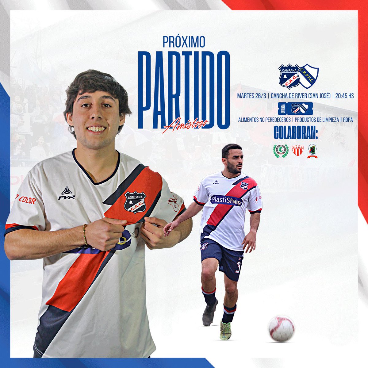 ¡𝐏𝐑Ó𝐗𝐈𝐌𝐎 𝐏𝐀𝐑𝐓𝐈𝐃𝐎! 🔜

🗓️𝙈𝙖𝙧𝙩𝙚𝙨 23/03
🏟️𝘾𝙖𝙣𝙘𝙝𝙖 𝙙𝙚 𝙍𝙞𝙫𝙚𝙧 𝙋𝙡𝙖𝙩𝙚 (𝙎𝙖𝙣 𝙅𝙤𝙨é)
⏰𝟐𝟎:𝟒𝟓 𝐇𝐒

Amistoso vs <a href="/porongosoficial/">PORONGOS</a> en colaboración a las personas afectadas por las inundaciones en la ciudad de San José.

Sigue 👇🏻