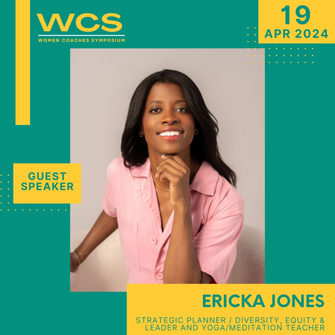 We are excited to announce that Ericka Jones will be speaking at our 2024 Women Coaches Symposium! Make sure to register at WCS.UMN.EDU