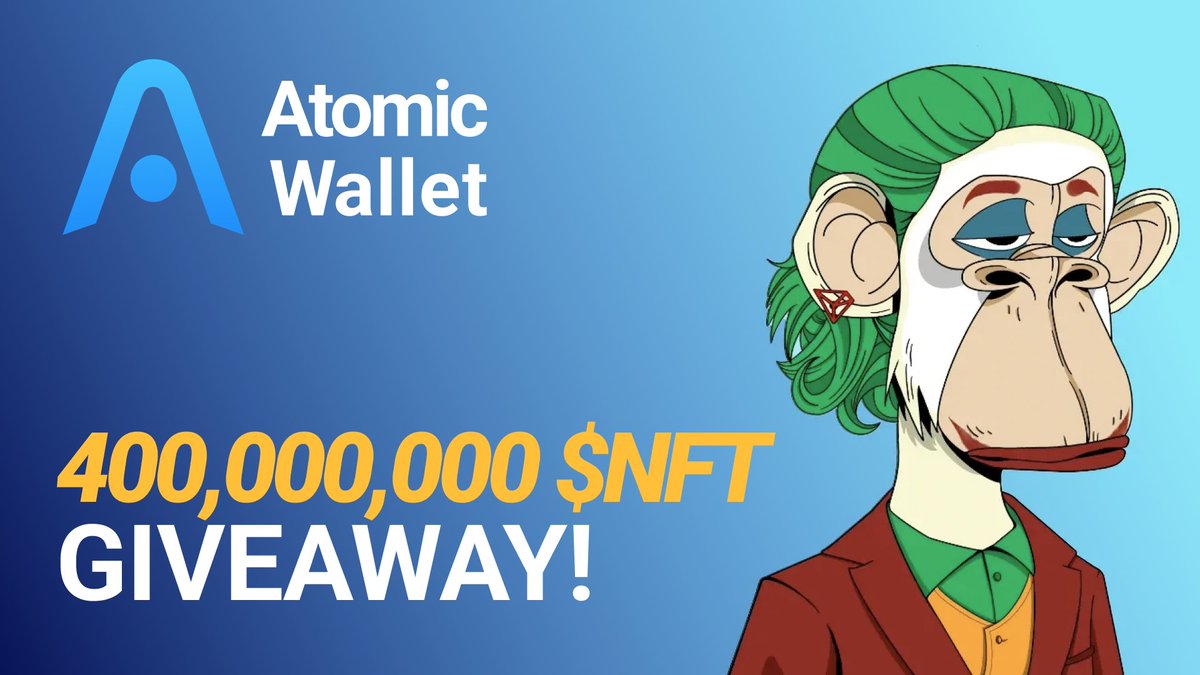 400M $NFT giveaway to 10 lucky winners! Follow @AtomicWallet & retweet! 🥂Let's celebrate the recent @apenftorg TRONscription market launch!