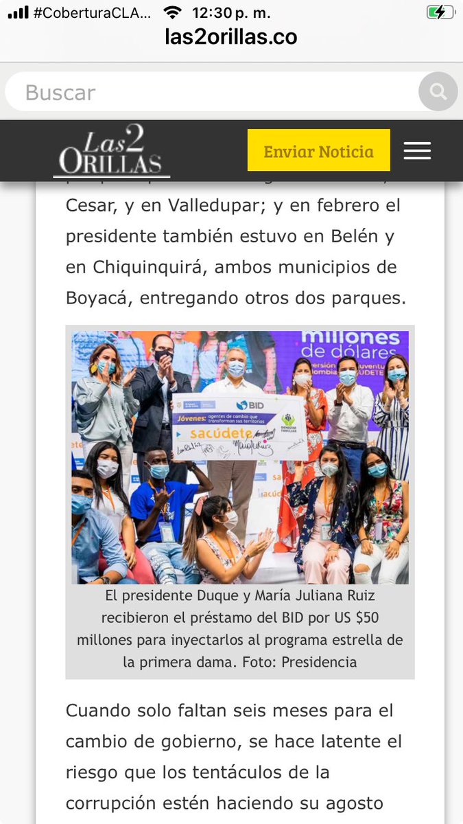 Este es un tumbado del Gob. ⁦@IvanDuque⁩ en cabeza del despacho de la primera dama. US50 Millones para un programa llamado “Sacúdete”. ¿Qué pasó con esta millonada? ¿Cuantos congresistas, además del fallecido Castaño, están involucrados? Ardua tarea ⁦@FiscaliaCol⁩ !!!