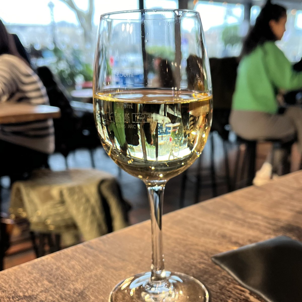 This glass of Chardonnay cost £12.90. The bottle it comes from retails at £9.95