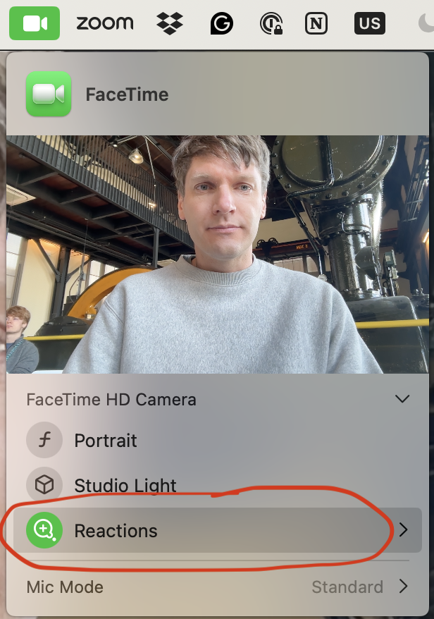 If you want to turn off your MacOS Sonoma reactions that interrupt your brain/Zoom meetings without your permission, follow these steps: Facetime > Reactions > Unselect. I wonder how many millions of minutes of productivity were lost in productivity from this pointless…