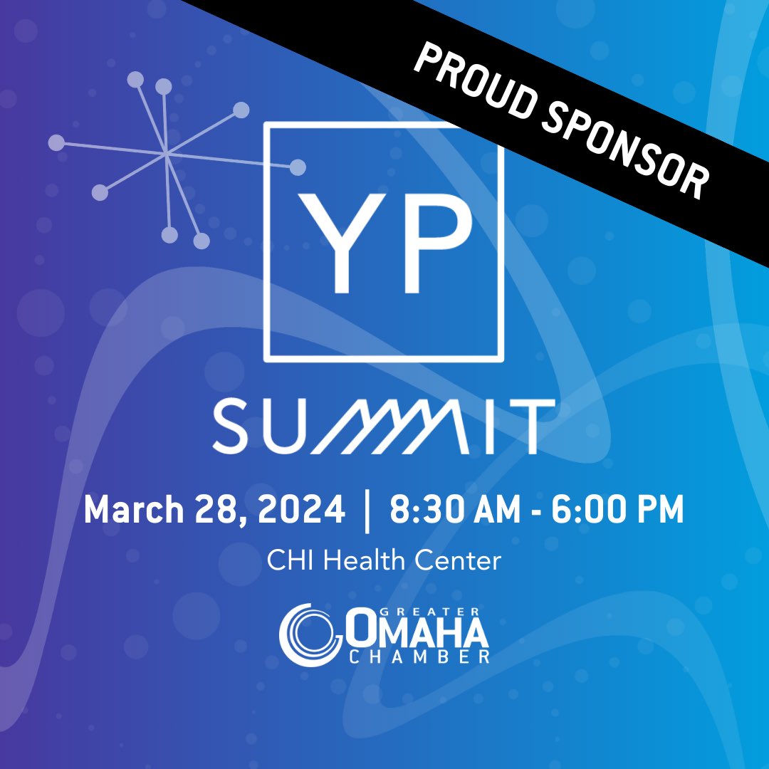 We're thrilled to support the #OmahaYP Summit, uniting young professionals for a day of education, inspiration, and connection. March 28th, 8:30 am to 6 pm at the CHI Health Center. Proudly partnering with @OmahaChamber 

omahachamber.org/ypsummit/
