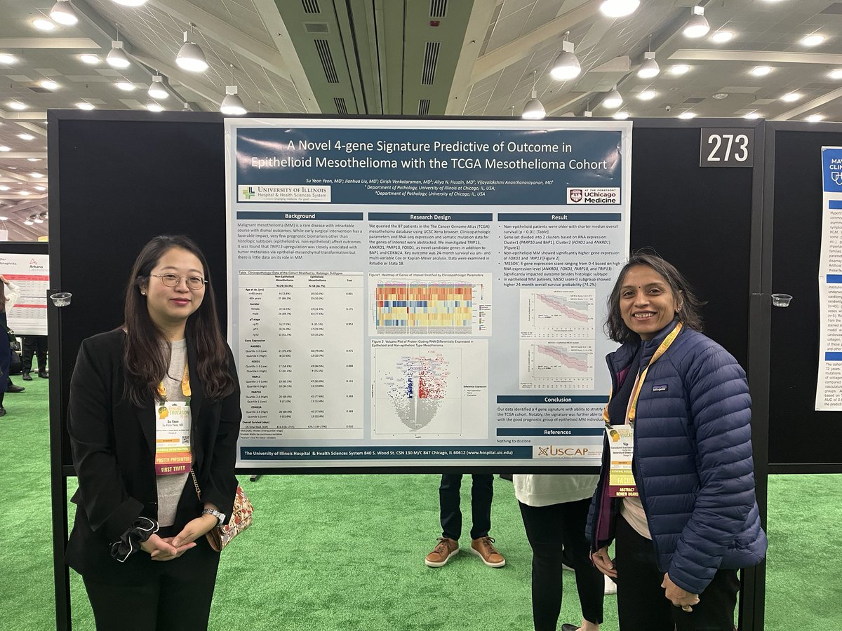 So proud of Su Yeon for putting this together for the Stowell-Orbison and moderated poster session on Wednesday, March 27. #USCAP2024 .wishing her more USCAP presentations in the exciting world of Path.  @UICPathology @UChicagoPath @gvencut1 @AhusainPath @PulmPathSoc @curemeso