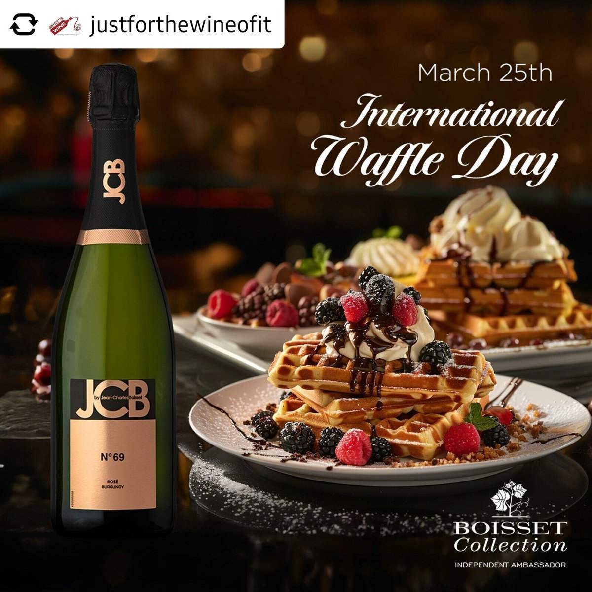 Cheers to International Waffle Day! 🧇 🥂

#WafflesAndWine #InternationalWaffleDay #WinePairing 
#boissetambassador #justforthewineofit #drinkresponsibly