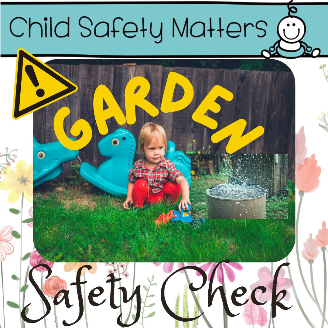🌤️ Kids playing outside🌳 'HOW SAFE IS YOUR GARDEN' Follow our #SpringSafetyBonanza to help keep your child safe ✅EMPTY rainwater out of containers ✅Check fences/walls are secure ✅Ensure Rotary Washing Line is in upright position with no trailing flex safeathomecip.org.uk/what-we-offer/