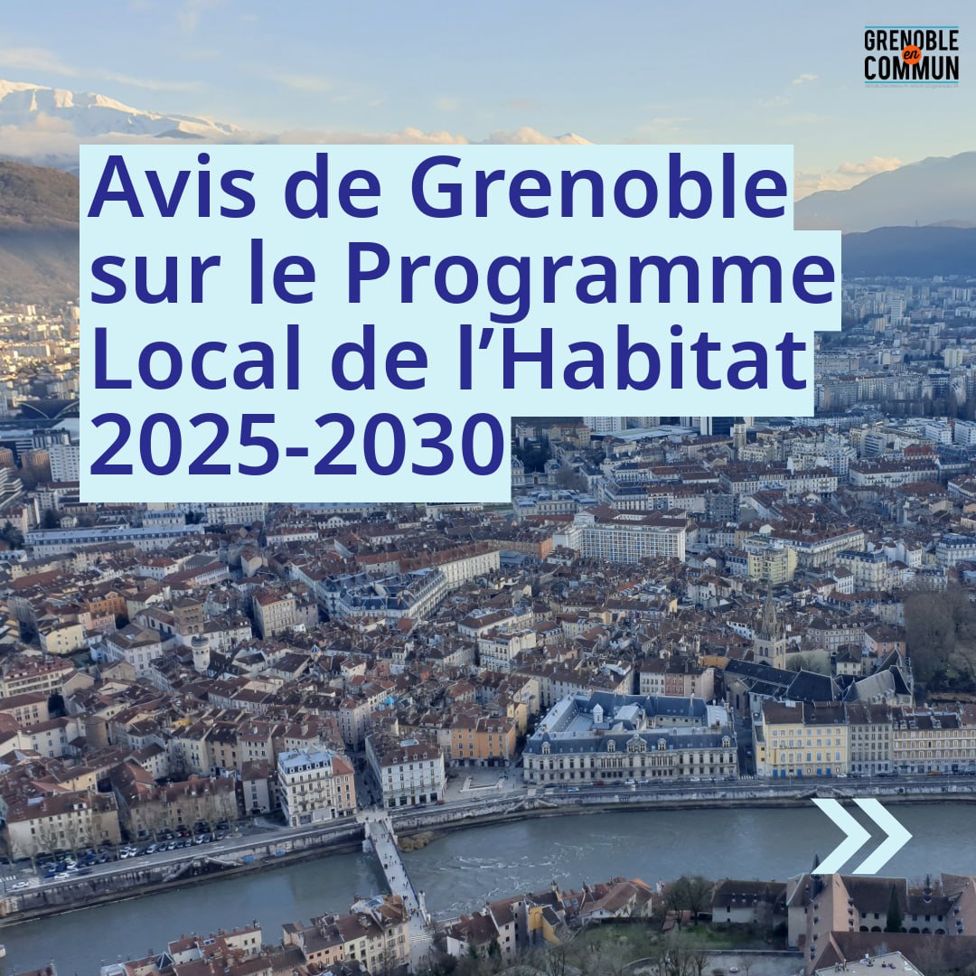 Le #CMGrenoble se poursuit avec le vote de l'avis de la ville concernant le Programme Local de l'Habitat métropolitain pour 2025-2030. #Grenoble présente un avis favorable mais insiste sur l'alignement des moyens mis en place.