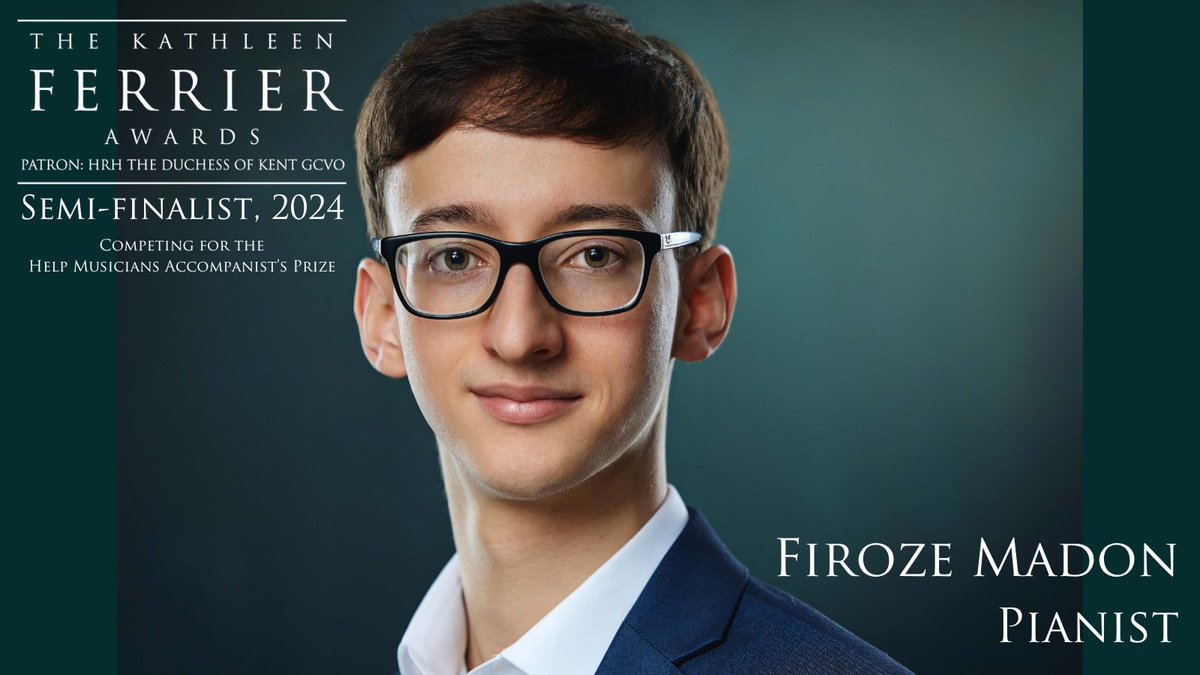 Introducing the 2024 Ferrier Awards pianists competing in the semi-final for the @HelpMusicians Accompanist’s Prize: Firoze Madon is currently a second-year undergraduate student at the @RCMLondon, studying piano with Professor Dmitri Alexeev. 1/4