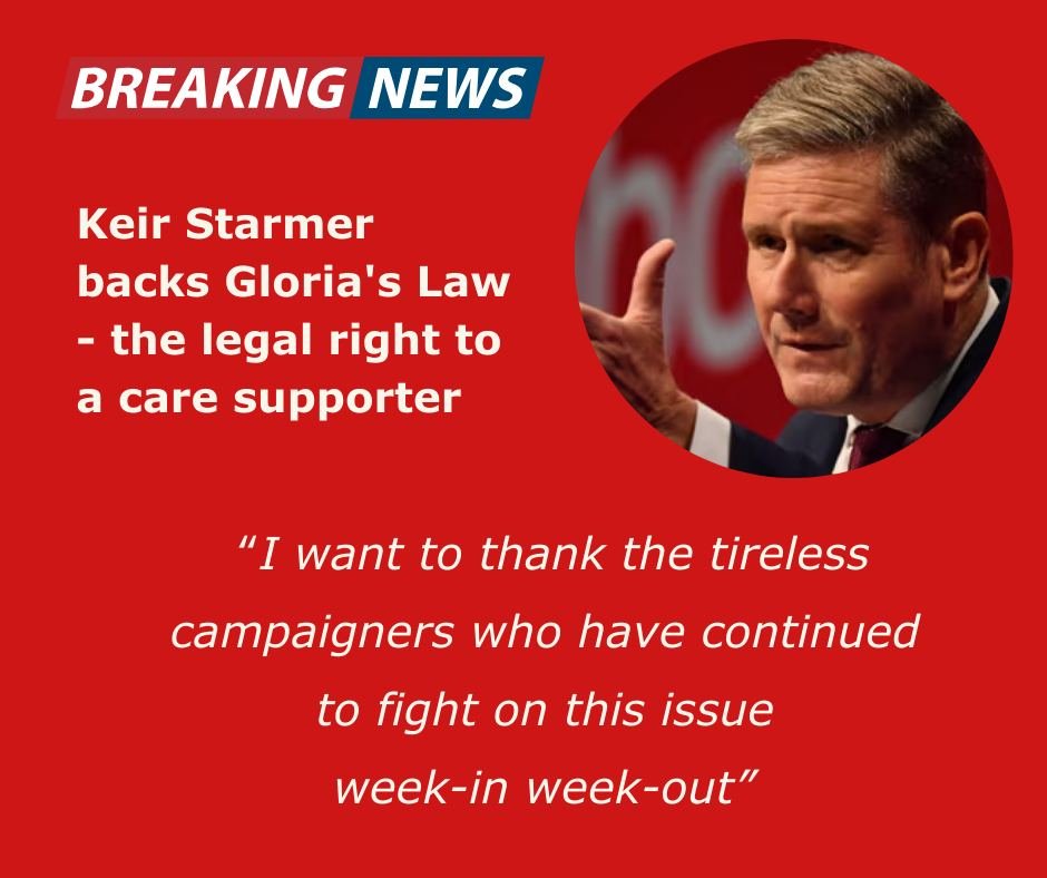 Thank you to all who have written to their MPs asking for their support for #GloriasLaw #RightsForResidents 🧵1/4 On Sunday, in an interview, Labour leader @Keir_Starmer said he supports calls “for a legal right for care home residents to have visits from their loved ones”
