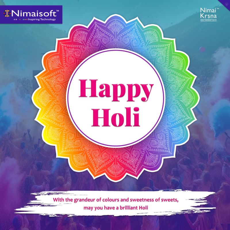 May your life be filled with the #vibrant colors of joy and prosperity. Happy Holi!!

#HappyHoli #HoliFestival #ColorsOfHoli #HoliCelebration #FestivalOfColors #HoliVibes #Holi2024 #SplashOfColors #HoliWishes #ColorfulCelebration #Nimaisoft
