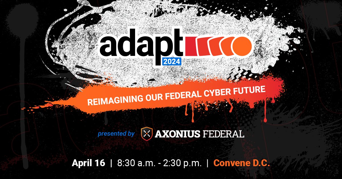 Join us at Adapt 2024 — a day-long conference dedicated to Federal IT, operations, security innovators — on April 16 in Washington, D.C. Sign up now to save your spot. meritalk.com/event/axonius-…