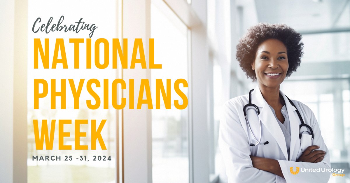 Celebrating National Physicians Week! United Urology Group proudly recognizes the contributions of 150+ physicians in our affiliate practices nationwide. Thank you to these dedicated professionals who deliver superior care and make a positive impact every day.