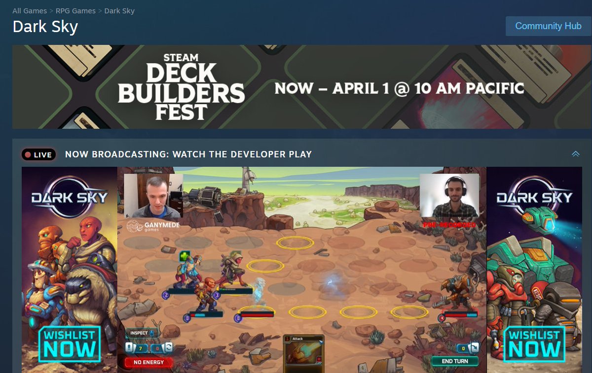 RobZGG's tweet image. Our indie game is in the Steam deckbuilders event!

Imagine Slay the Spire as a full fledged, party-based RPG adventure in a sci-fi world filled with narrative, colorful NPCs, and exploration

Free demo available:

store.steampowered.com/app/1454960/Da…

#indiegame #deckbuildersfest #gamedev