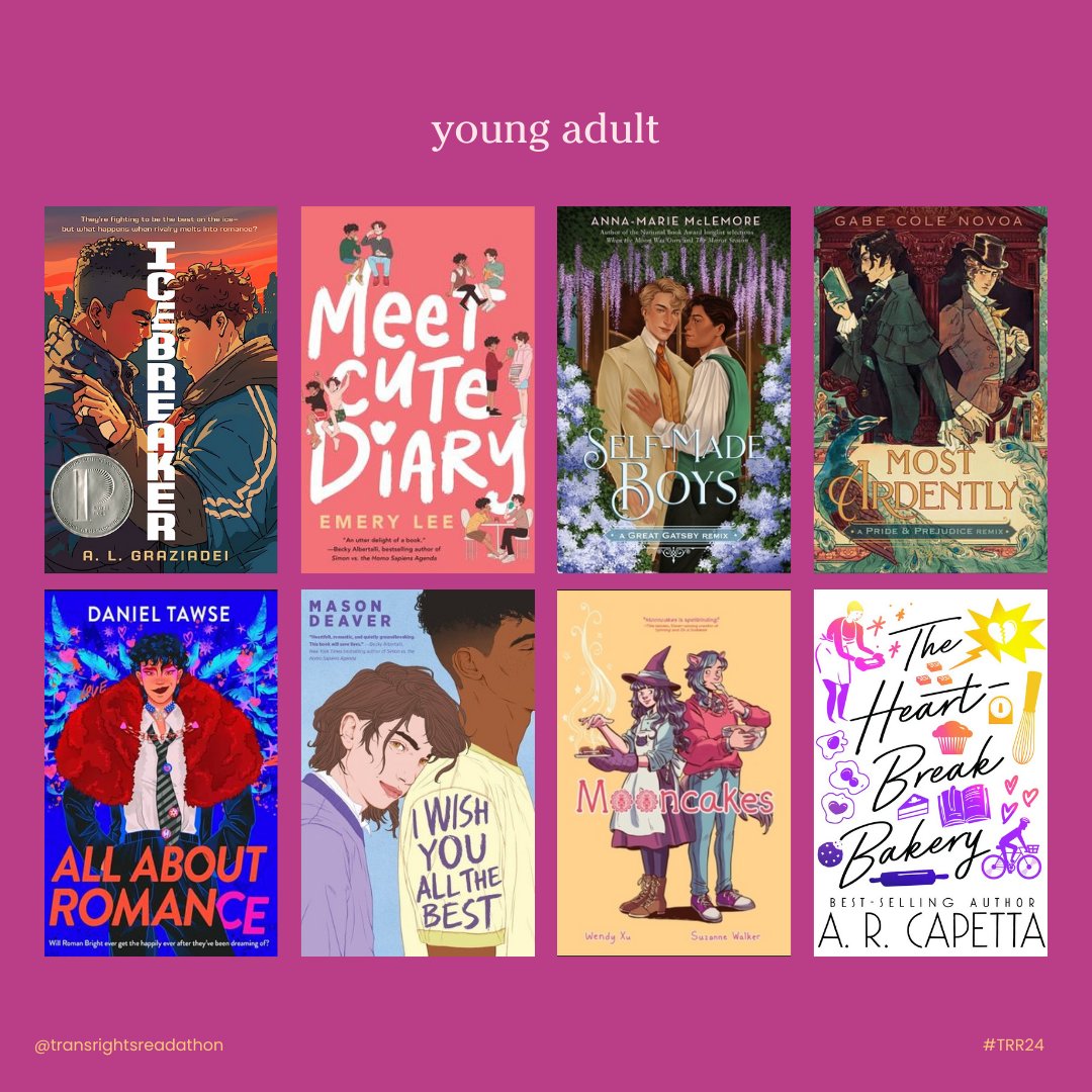 Some romance recommendations for your #TransRightsReadathon TBR! You can find even more in our @thestorygraph challenge and our spreadsheet of 500+ books. It's NOT too late to sign up for the readathon! Join us forms.gle/7VSDZuip6WF1Pc… #TRR24