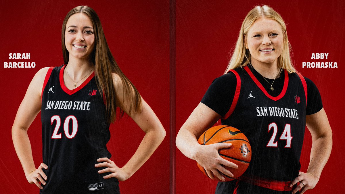 Congrats to Sarah Barcello and @abbyproha for being named to the College Sports Communicators Academic All-District Team. Both are working on their SECOND master’s at SDSU and have over a 3.75 cumulative GPA!