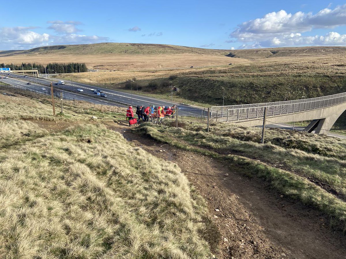 24/03/2024

The Team were called out by <a href="/NWAmbulance/">North West Ambulance Service</a> to assist with a walker who had injured their knee whilst on the Pennine Way.

The casualty was quickly located &amp; made comfortable before being put onto a stretcher. They were carried the 1.2km to the waiting ambulance.