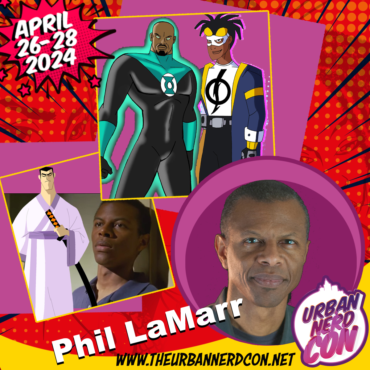 One of our final 3 BIG announcements! Say hello to the legend @phillamarr! He is making his way to the ATL! Get your badges NOW! Static & Ebon @moviestarg will be in the building April 26th-28th Click For Badges: tuncbadges24.square.site @wsantanafilms @technchill___