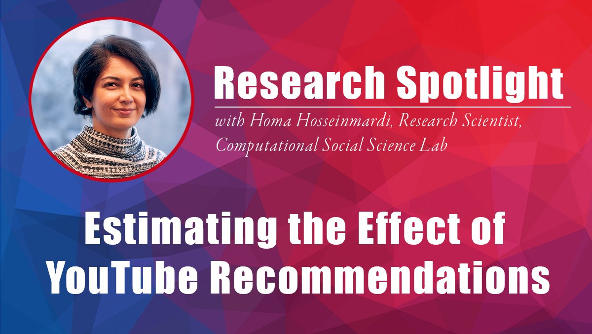 We're continuing to highlight @Wharton Women in Analytics with a research spotlight on @homahmrd of @csspenn. Her research on @YouTube's recommendation system reveals the video platform might not recommend content the way you think it does. Learn more: analytics.wharton.upenn.edu/news/research-…