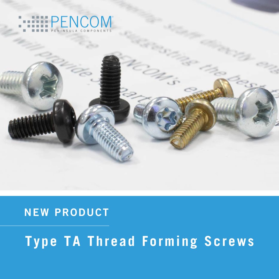🔹New PENCOM Product: Type TA Thread Forming Screws🔹 Discover our newest screws along with interactive 3D views and CAD files on our website. 🔗Type TA Screws: pencomsf.com/product-catego… #PENCOM #EngineeringExcellence #screws #fasteners #manufacturingmonday