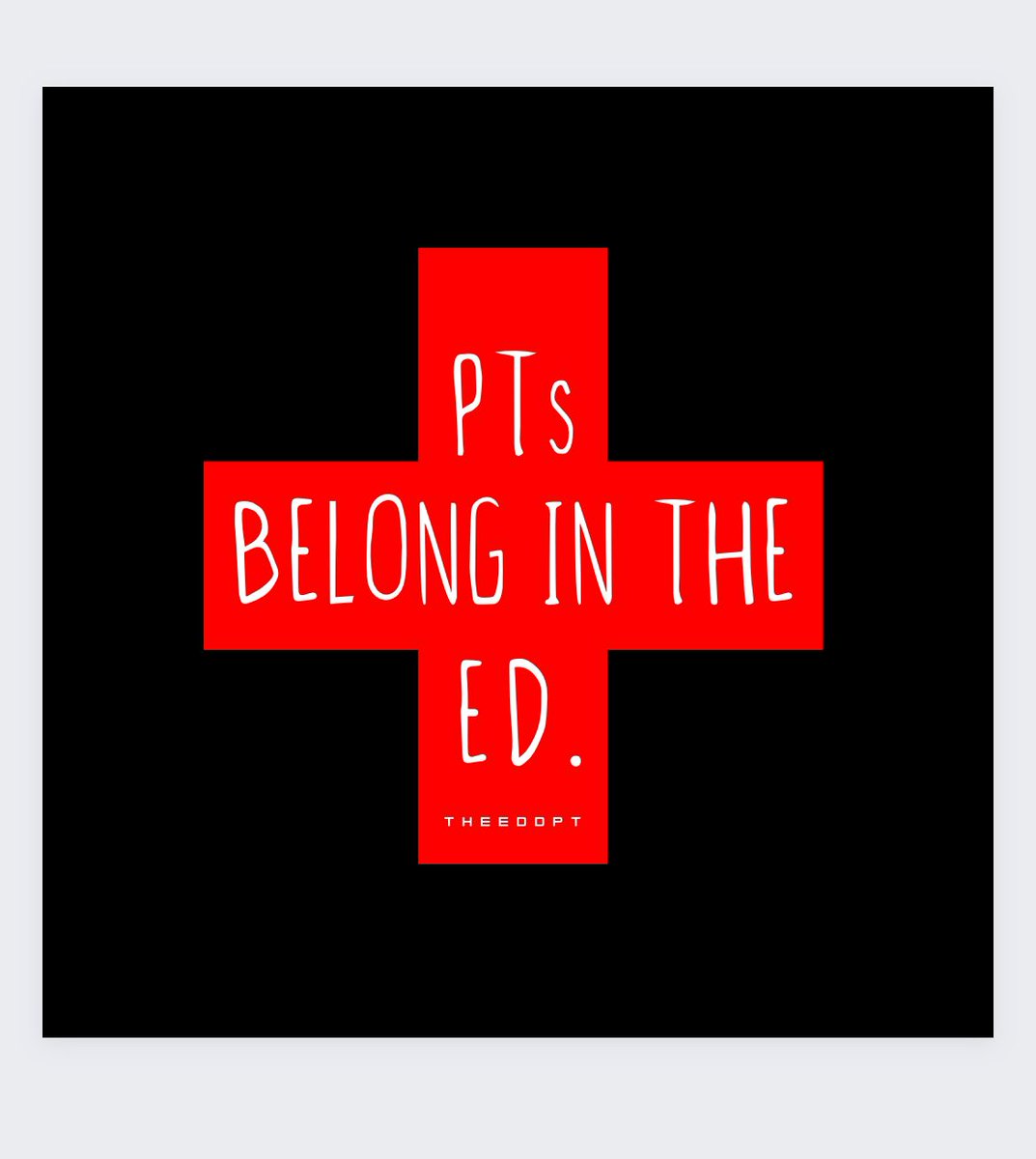 Just a reminder.

#EDPT #PTintheED #Physicaltherapist #emergencydepartment #Topofscope