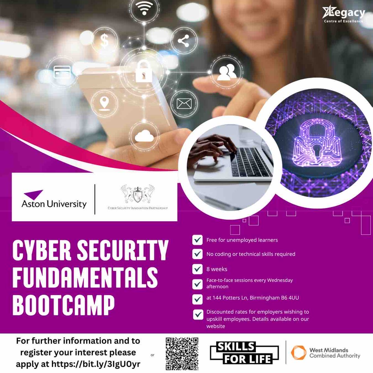 Delivered by APMG certified experts from Aston Cyber Security Innovation Centre, this programme is designed to welcome beginners with open arms!🛡️ Don’t miss this chance to gain invaluable insights and skills in cyber security. Apply now 🔐✨ 🔗: ow.ly/7Brc50R1ro4