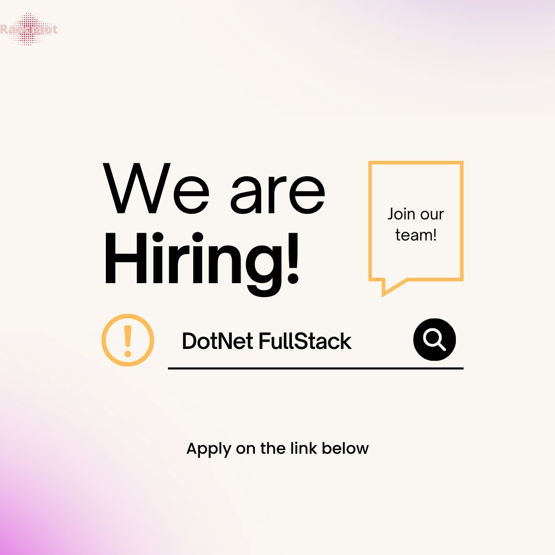 raecroot's tweet photo. Looking for DotNet FullStack Developers with more than 4 years of experience.

#dotnet #angular #fullstack #pune #jobs #raecroot

https://t.co/reiKLaHgoX https://t.co/kxqyReoD4a
