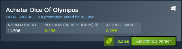 As part of the Steam deck-building festival, our <a href="/DiceOfOlympus/">Dice Of Olympus</a> game is 40% off until April 1. Go for it!